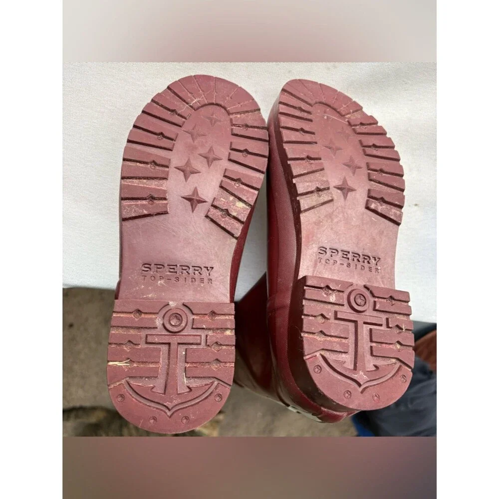 Sperry Burgundy Women's Rain Boots